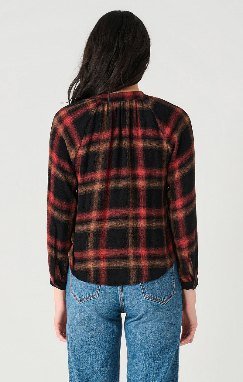 eleanor plaid textured shirt