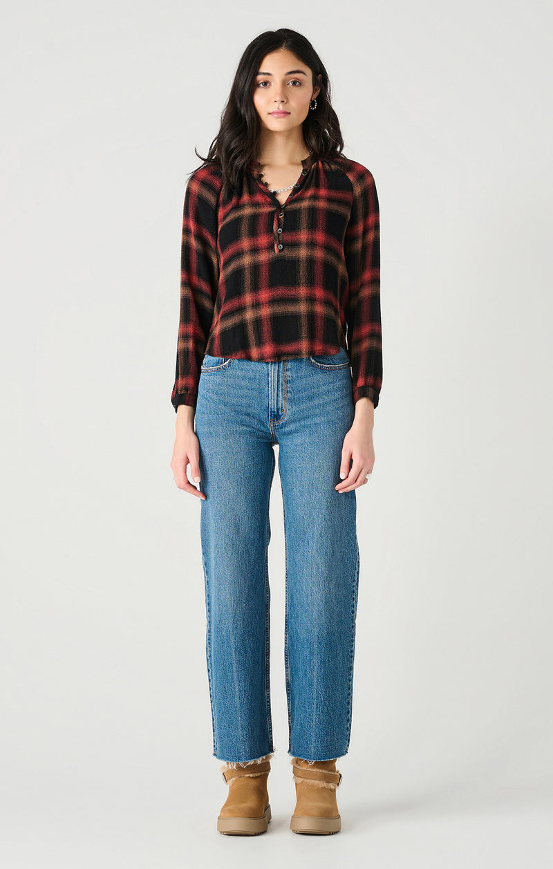 eleanor plaid textured shirt