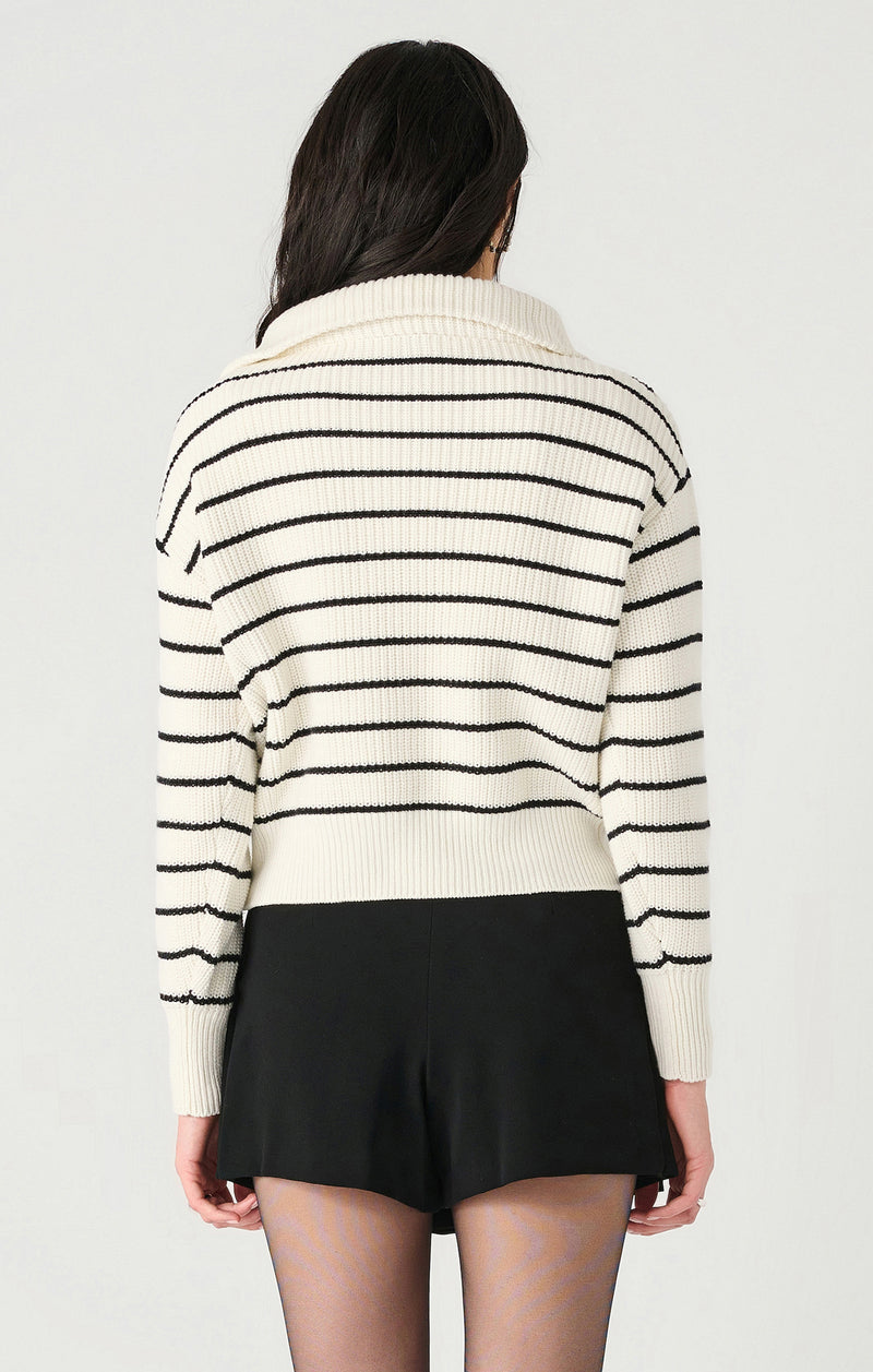 tarana half zip textured sweater