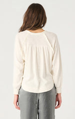 mia long sleeve ruffle trim top