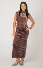 haven pull on velvet maxi skirt