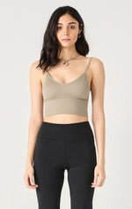 seamless bra top- taupe