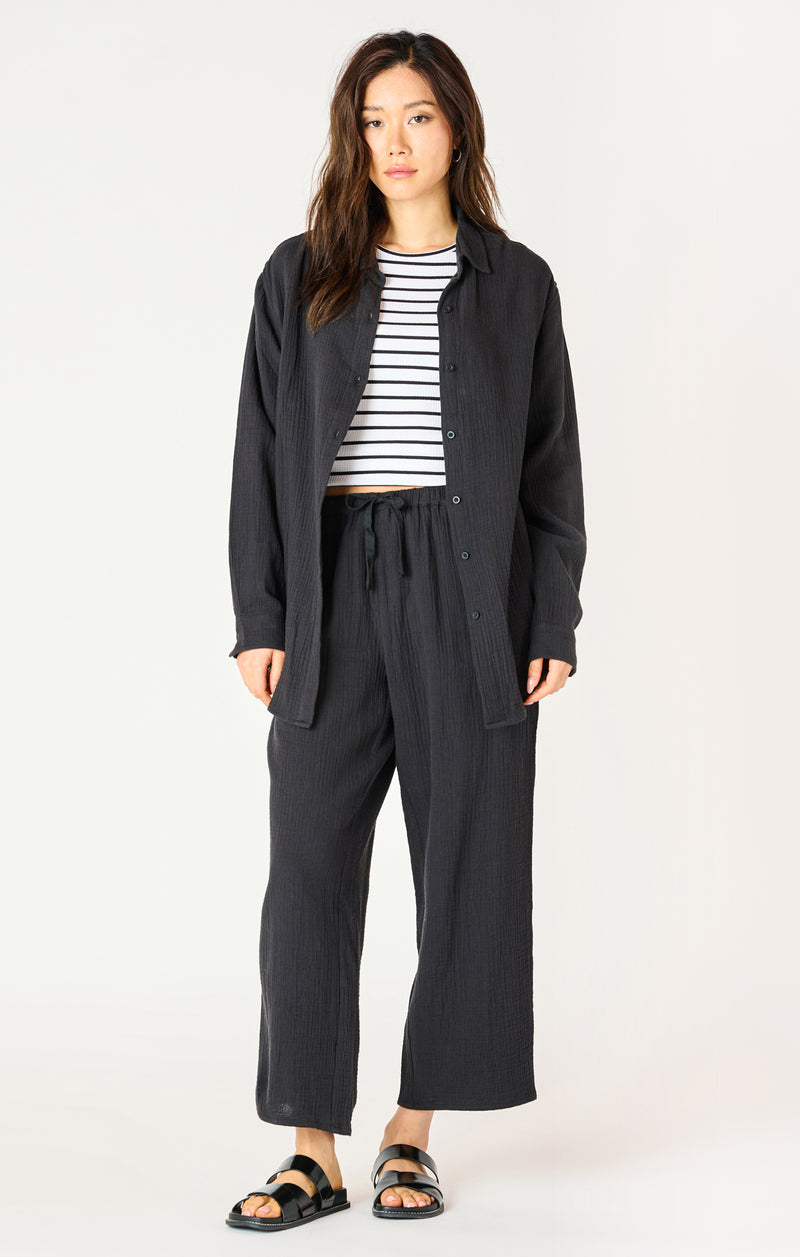 bella textured button up blouse