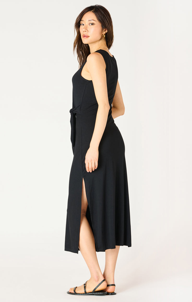 cora knot detail midi dress