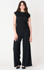 gianna textured flowy wide leg pants