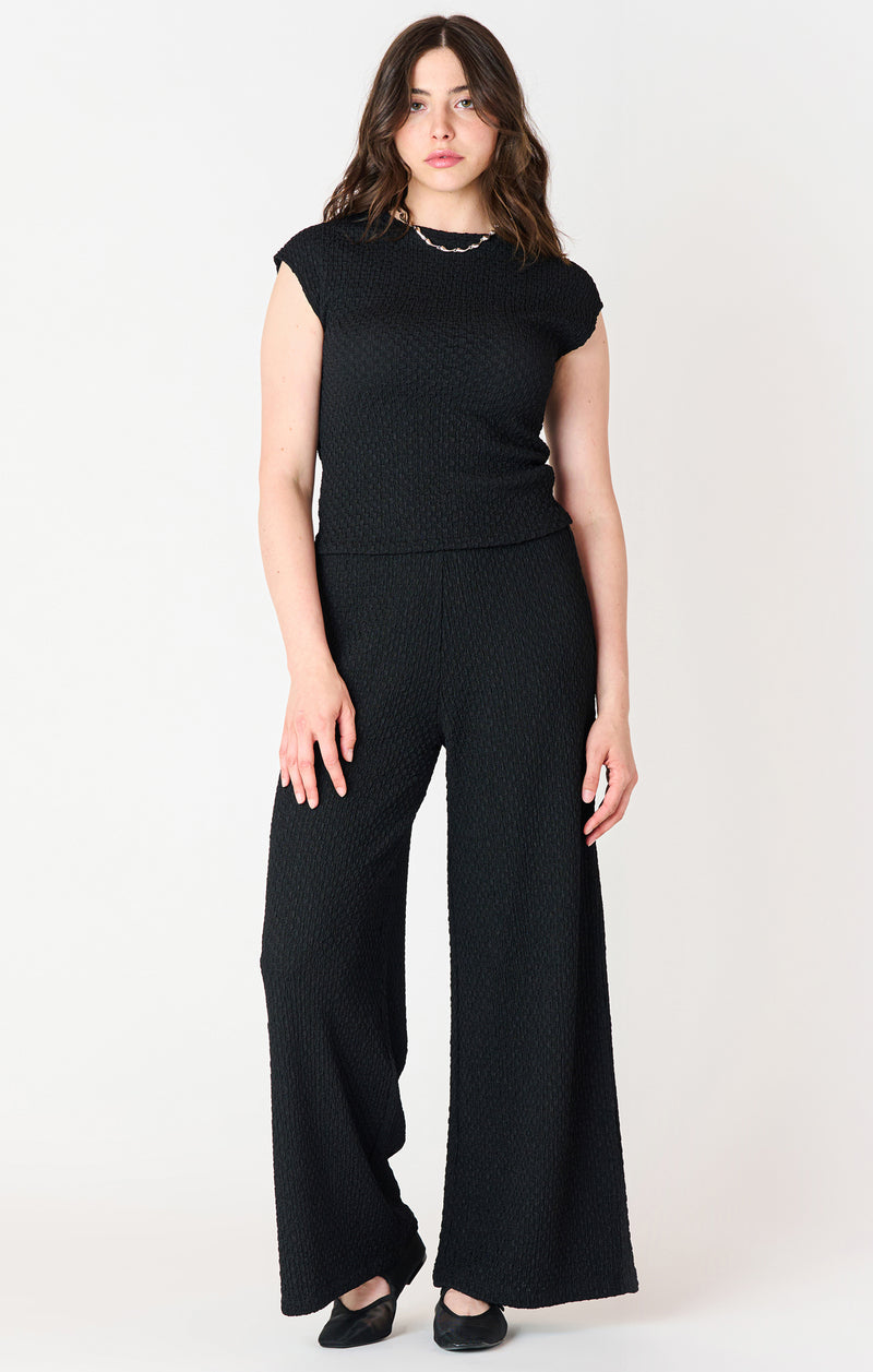 gianna textured flowy wide leg pants