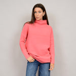 nancy ottoman mockneck- fresh coral