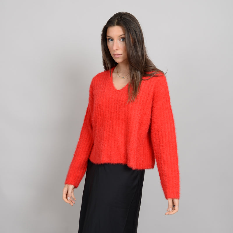 zaida pullover- cherry