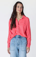 anora oversized button blouse