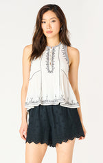 skylar embroidered top