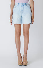 jeanie frayed hem denim shorts