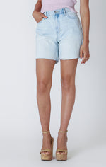 jeanie frayed hem denim shorts