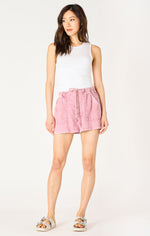 tamera button front drawstring shorts
