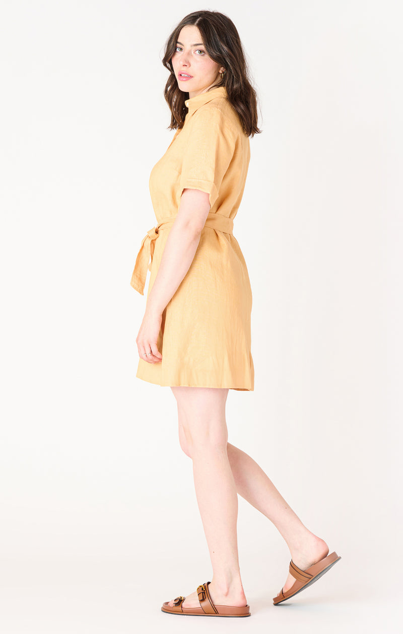 larsen belted mini shirt dress