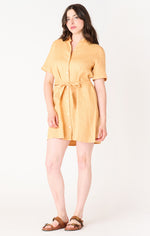 larsen belted mini shirt dress