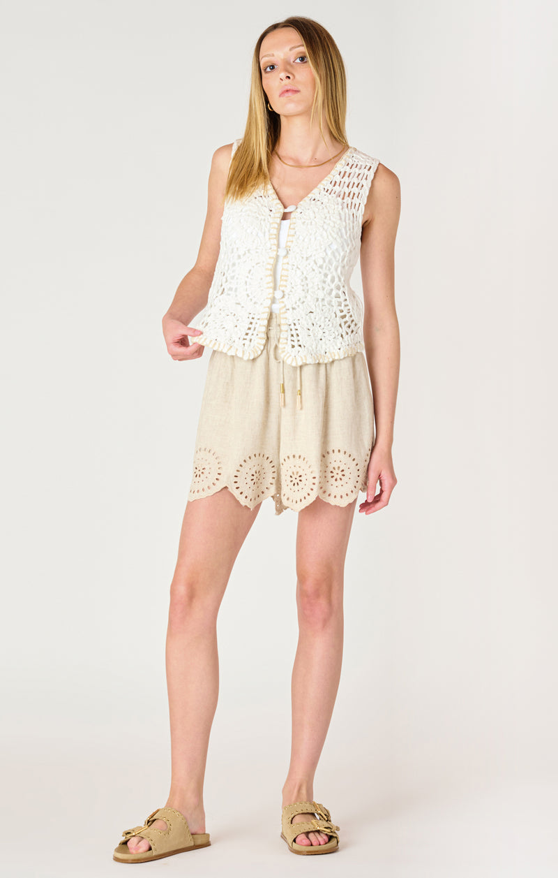 willa eyelet pull on shorts