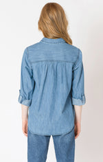weston washed pocket denim shirt