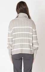 kieran half zip cable sweater