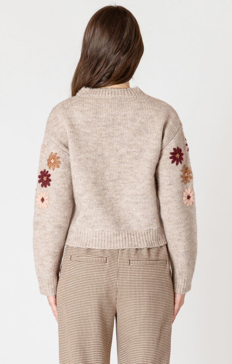 neena floral applique sweater