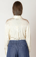 monique floral jacquard blouse