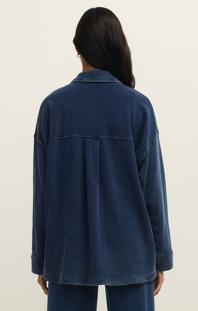 all day knit denim jacket