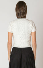 roz embellished cable sweater