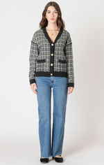 eliza tweed textured cardigan