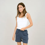 tanith rib tank top- white