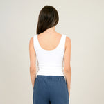tanith rib tank top- white