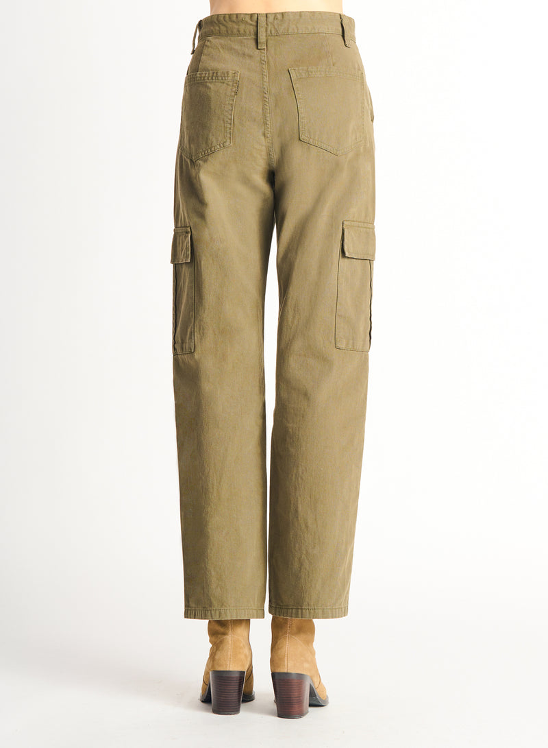 high rise straight leg cargo pant