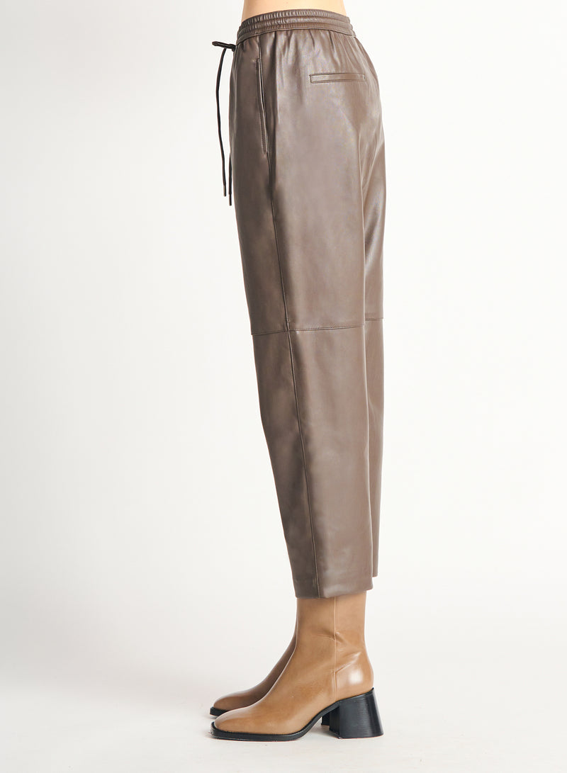 faux leather jogger