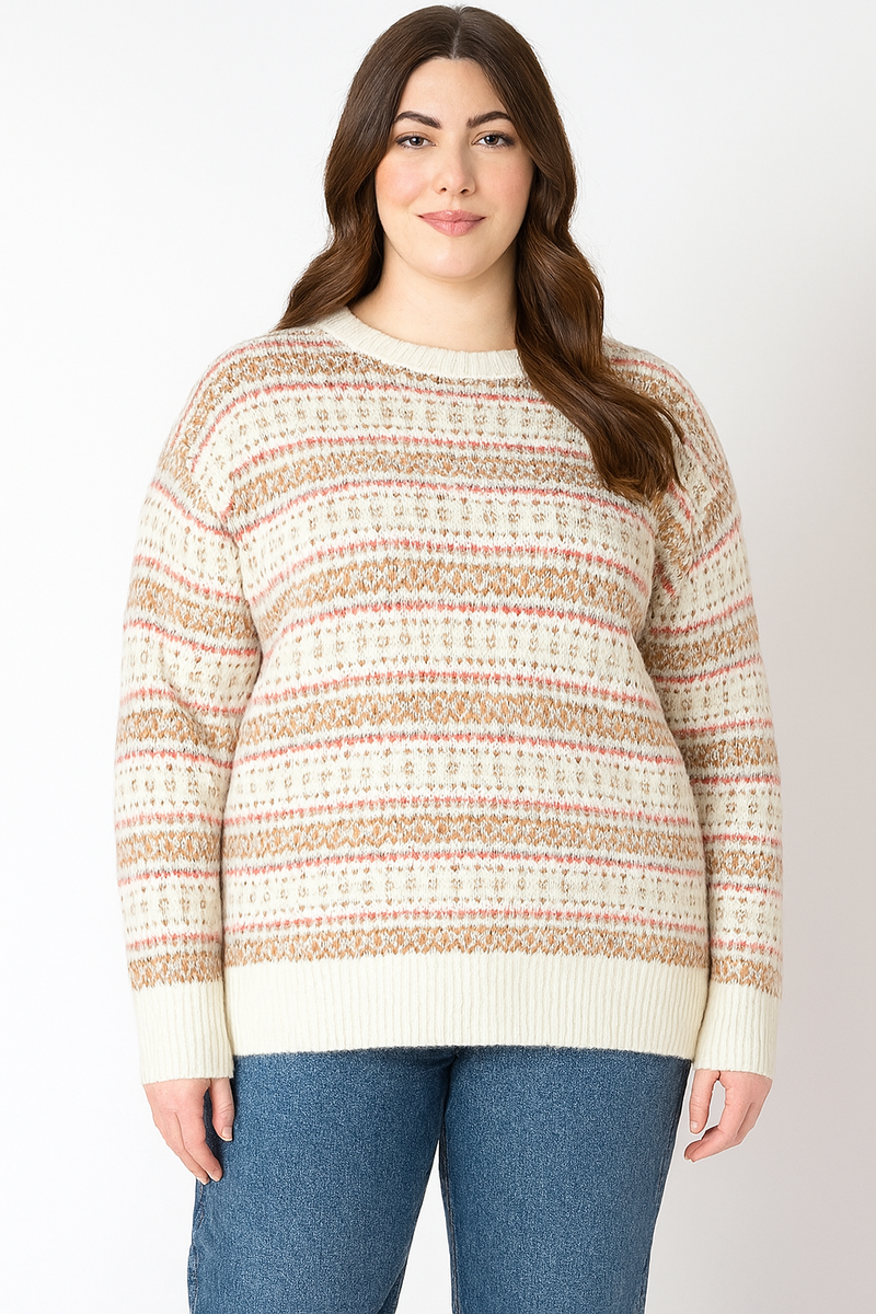 fairisle sweater- plus