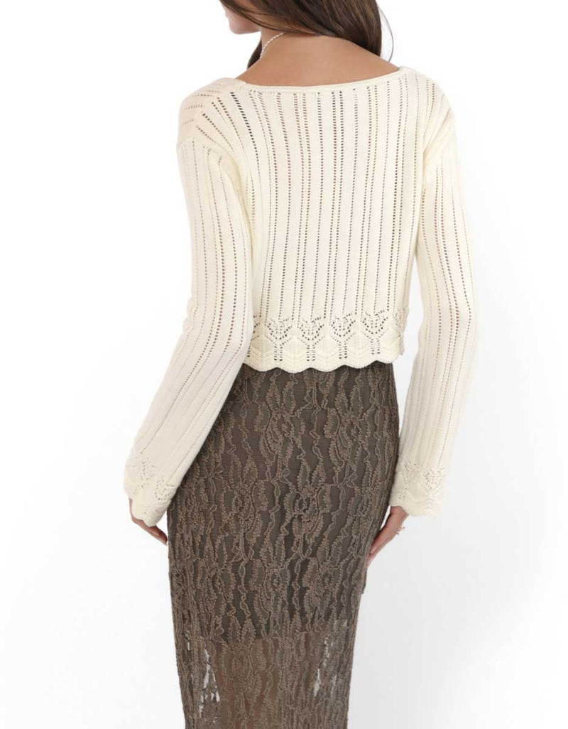 chamomile front tie cardigan