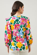 kokomo floral button down blouse