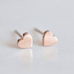 mini heart studs