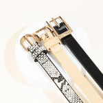 faux leather skinny belt
