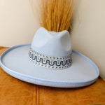 myla rancher wide brim hat- blue